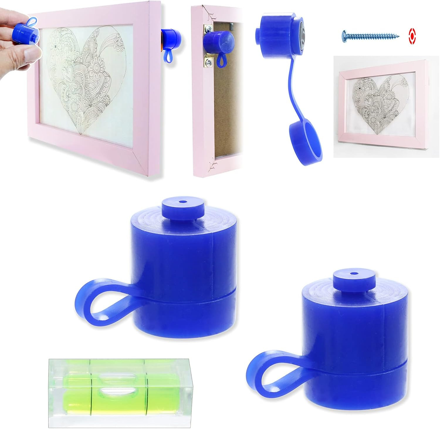 Picture Hanging Marker Tool & Leveler, Marking Hole Slot Locations | 2 Pack Pict