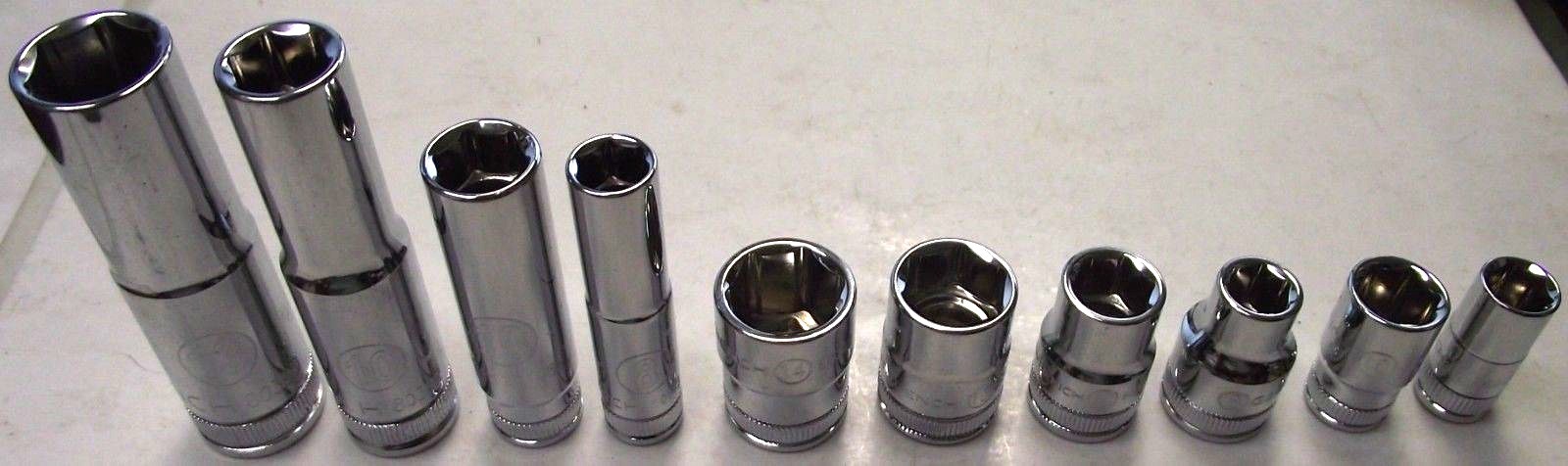 GearWrench 80395 To 80130 10pc. 1/4" & 3/8" Drive 6 Point Socket Metric