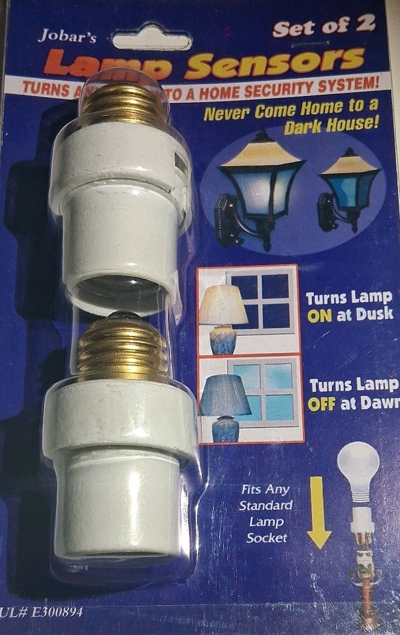 Jobar's Lamp Sensors Light Sensitive 2 Pack New Old Stock in Original Package