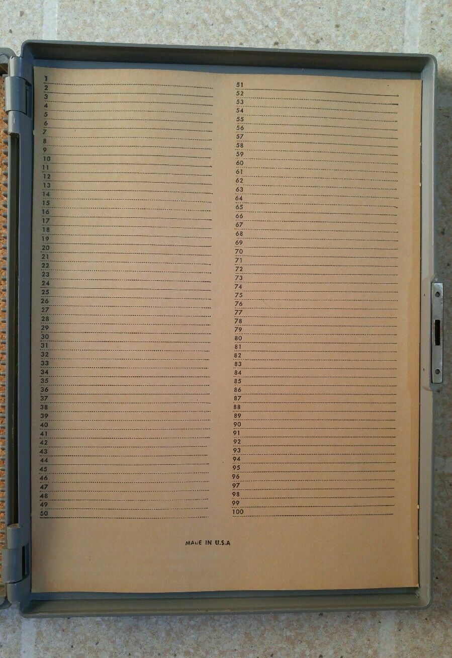 Microscope Slide Box Plastic Grey Used Capacity 100 Slides Microslide