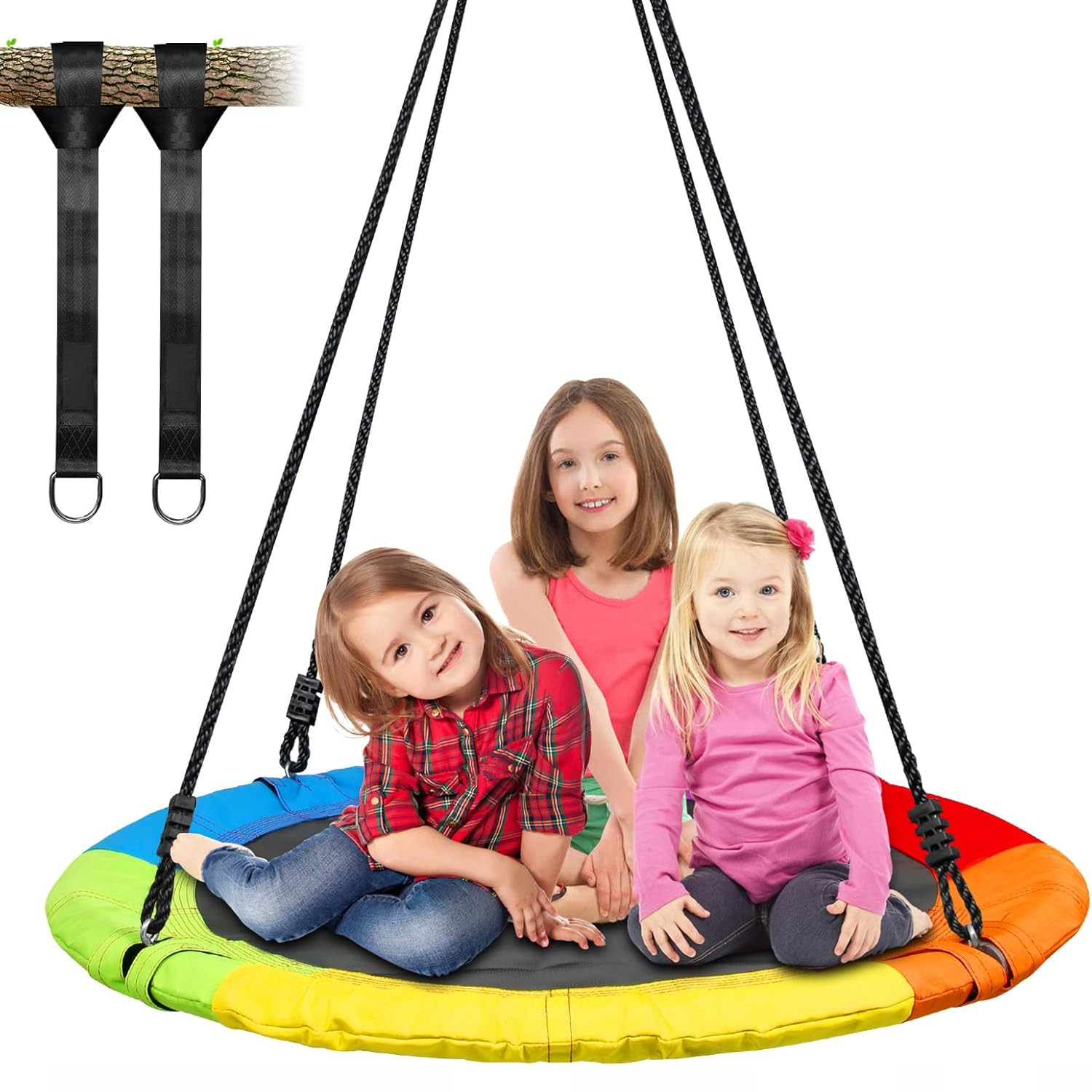 750Lb Weight Capacity 40" Flying Round Saucer Tree Swing bed hammock outdoor fun