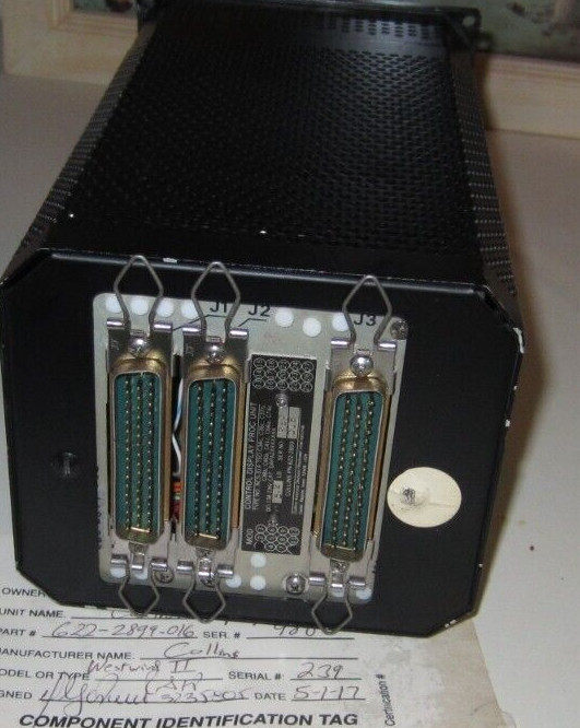 COLLINS CONTROL DISPLAY PROCESSOR UNIT P/N 622-2899-016 USED AR COND WESTWIND