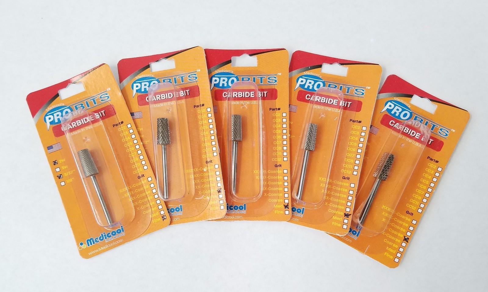 Medicool CC20 - 3in1 Tapered Cone Carbide 3/32 Shaft - Choose your Grit