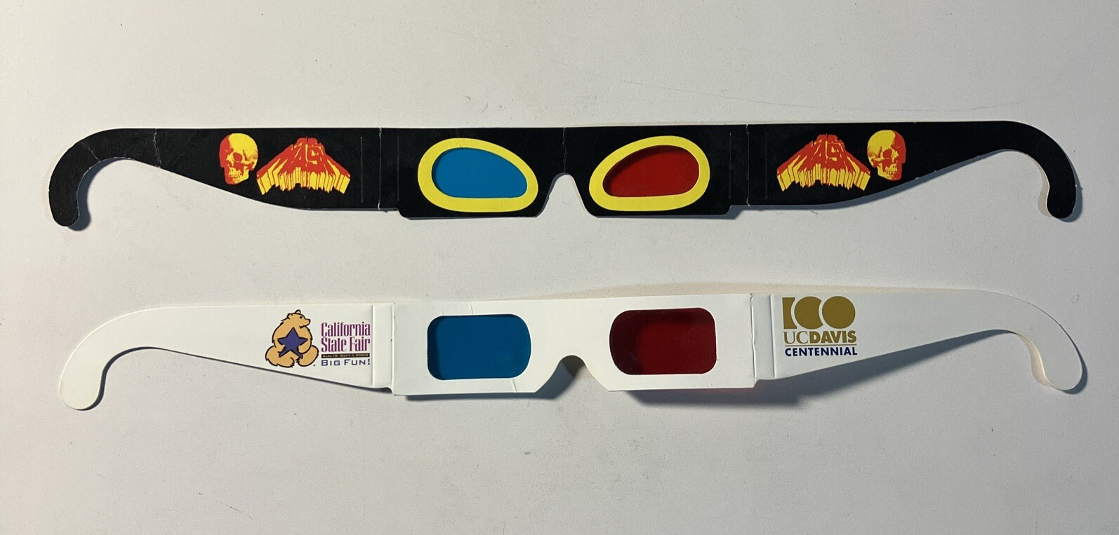 Lot of 2 3D Glasses The Mask Movie 1989 Rhino Home Video & UC Davis State Fair