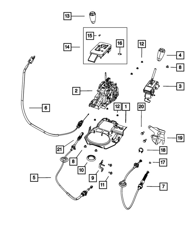 Genuine Mopar Shifter Bracket 52060490AE