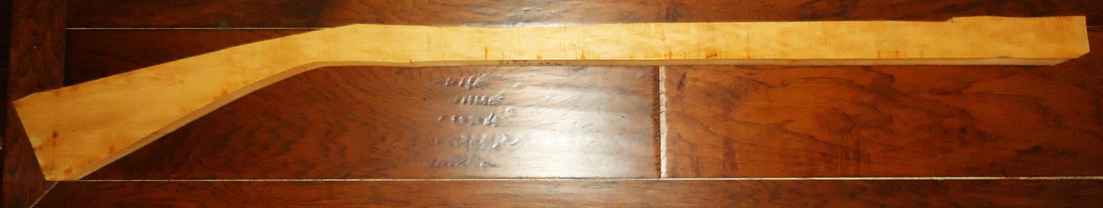 Rifle Stock Blank, Muzzleloader,  61  1/4" x 2 3/16",  Curly Maple