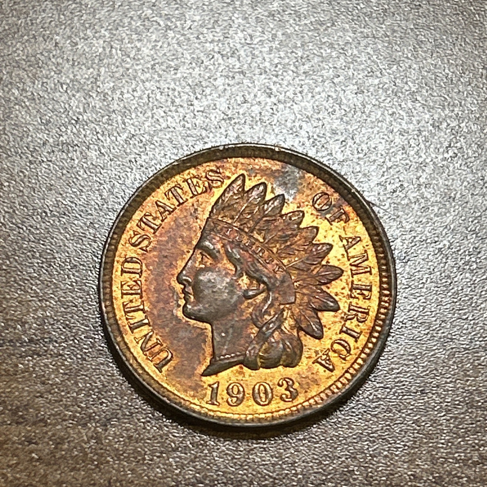 1903 Indian Head Cent Choice BU Uncirculated Red Brown