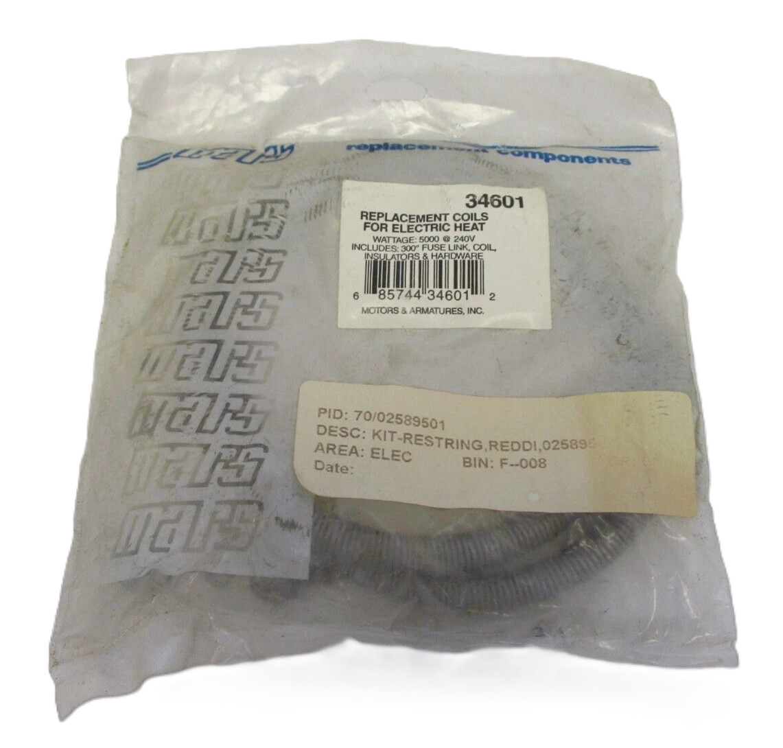 MARS REPLACEMENT COILS FOR ELECTRIC HEAT KIT P/N: 34601, wattage: 5000 @ 240VOLT