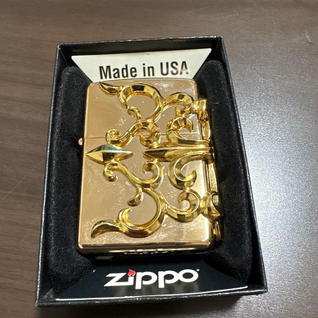 Zippo Gold Metal Embellished Lighter Body
