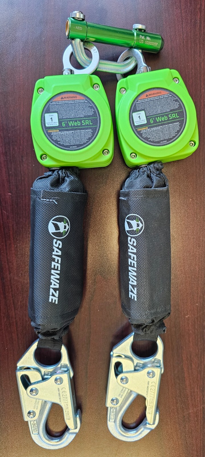 Safewaze 6' Latitude Dual Leg Class A Web SRL with Snap Hook