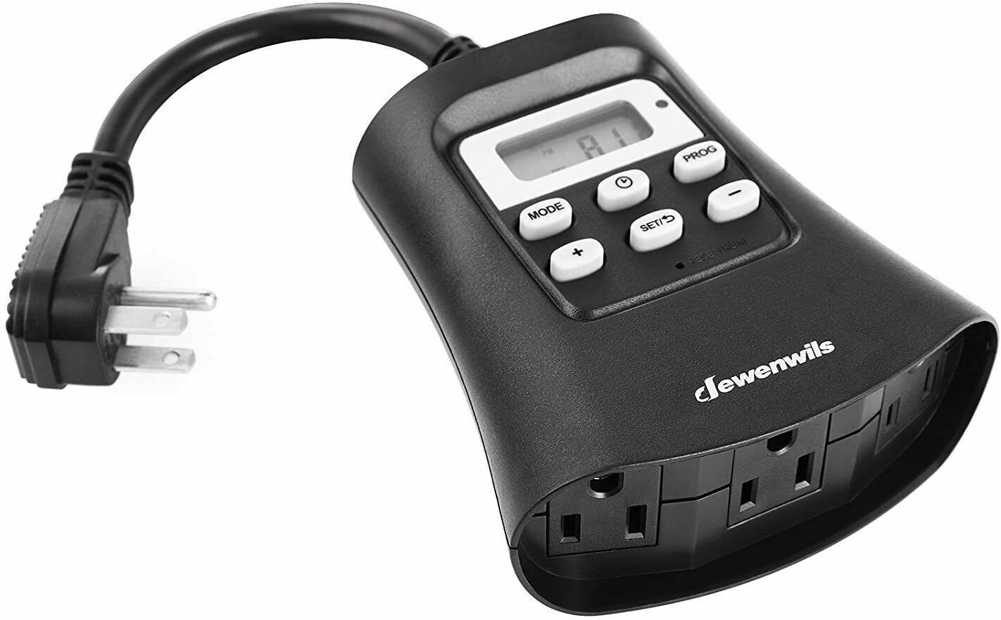 DEWENWILS Outdoor Timer Outlet Plug-in Digital Outside Timer for Holiday Light