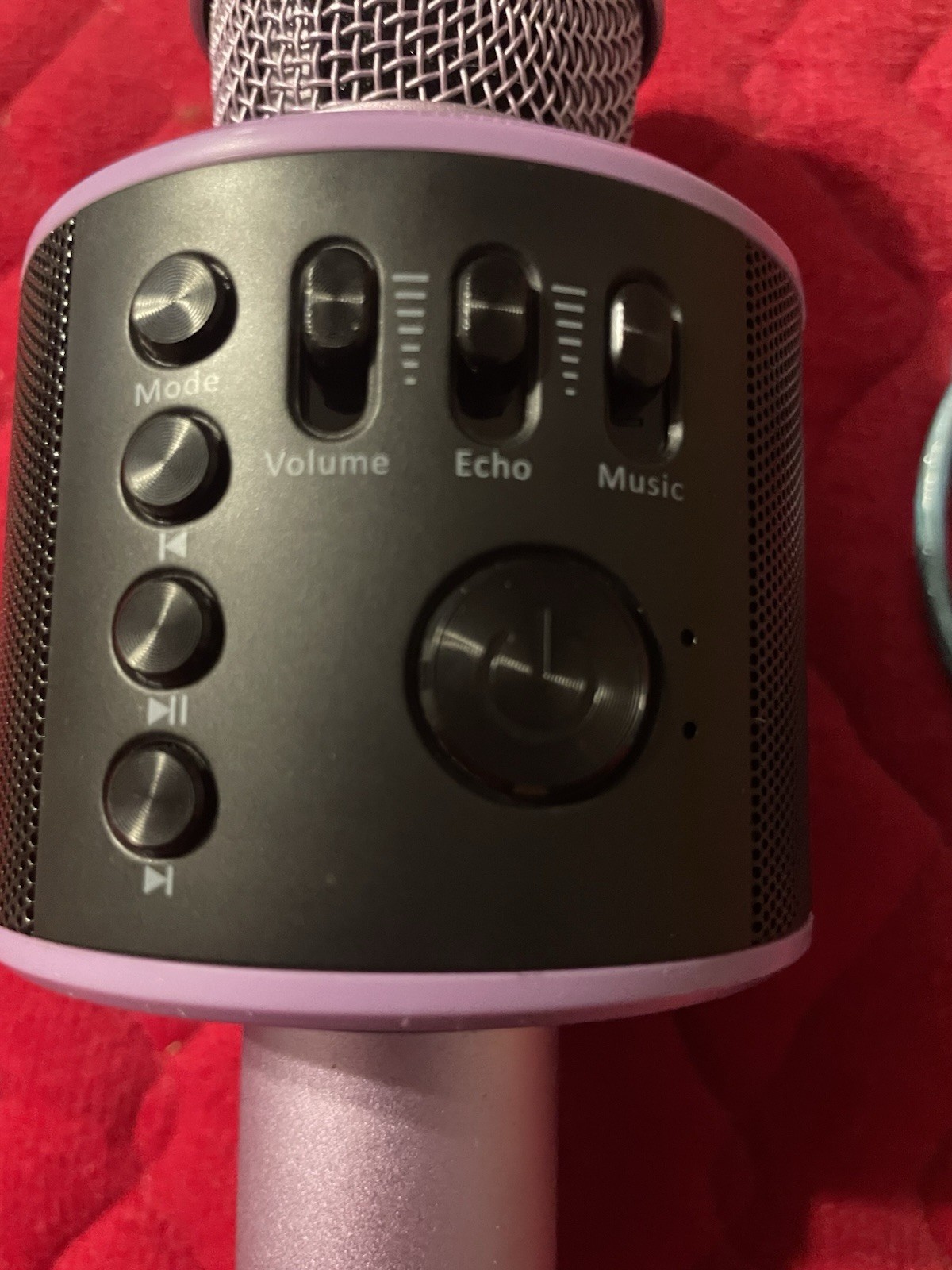 Core Innovations Wireless Bluetooth LED Karaoke Microphone, purple