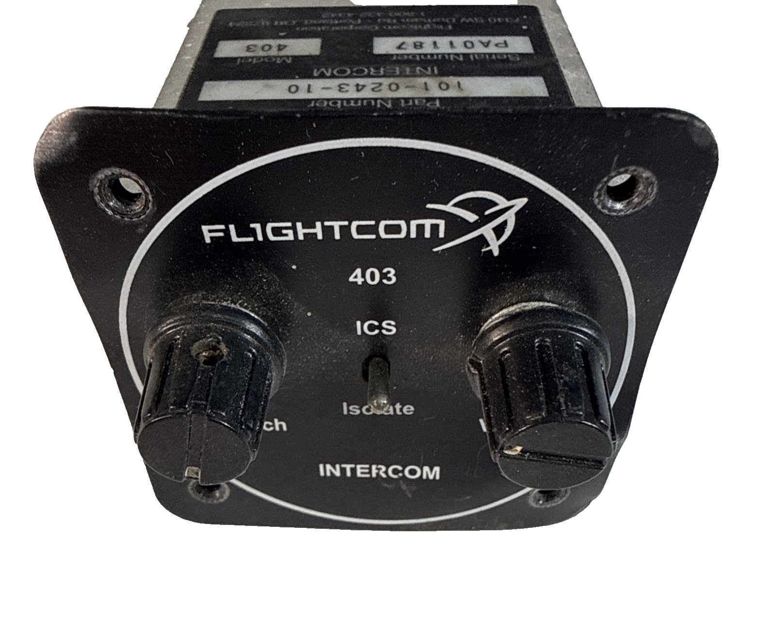 403 Flightcom Aircraft Panel Intercom