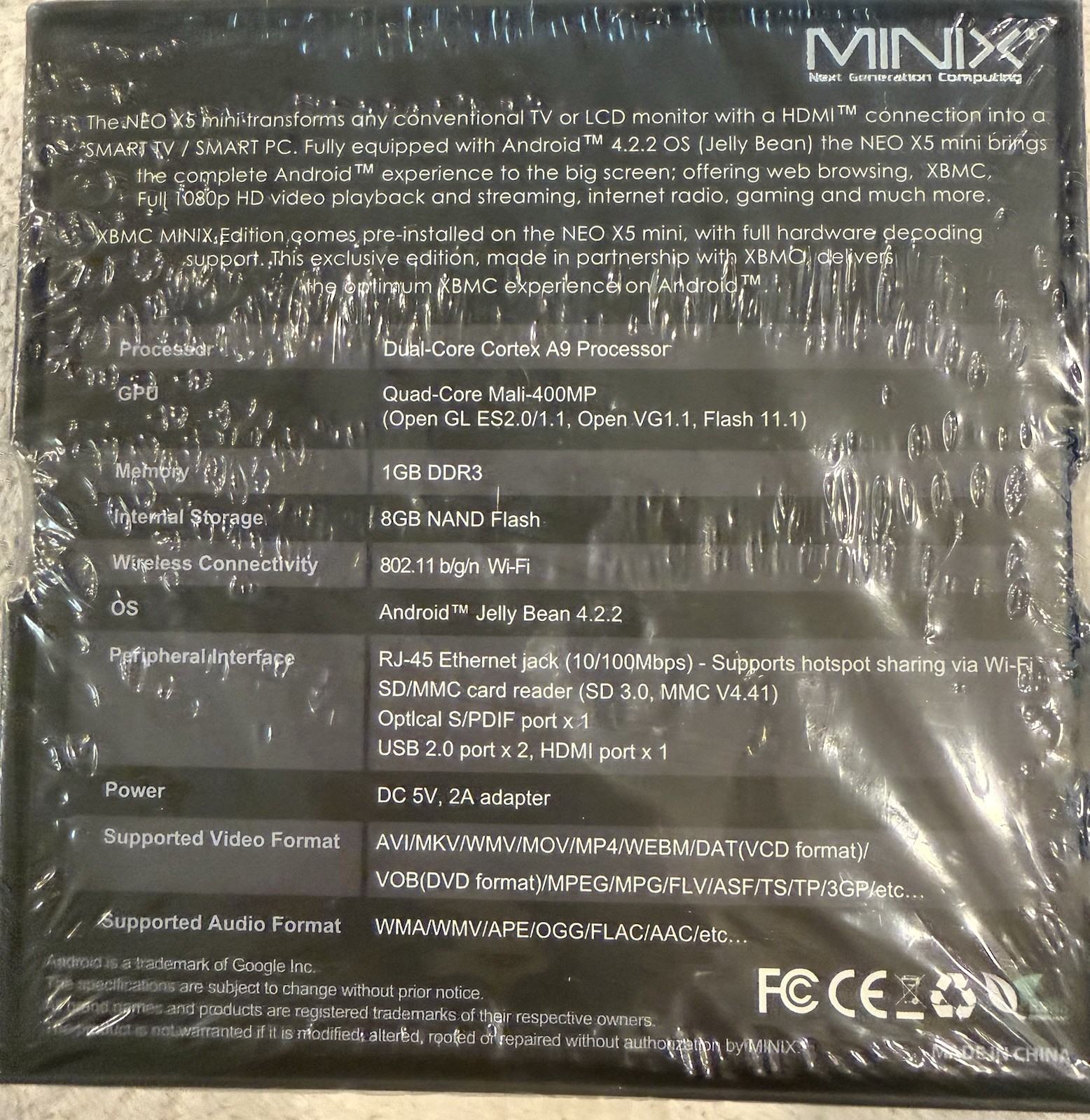 Minix X5 Mini Android Internet TV - 928pz