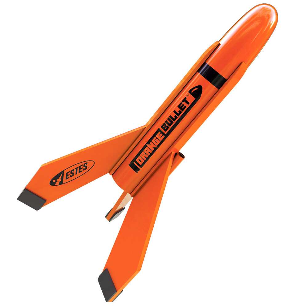 Estes Orange Bullet Flying Model Rocket Kit 500ft Intermediate EST7295