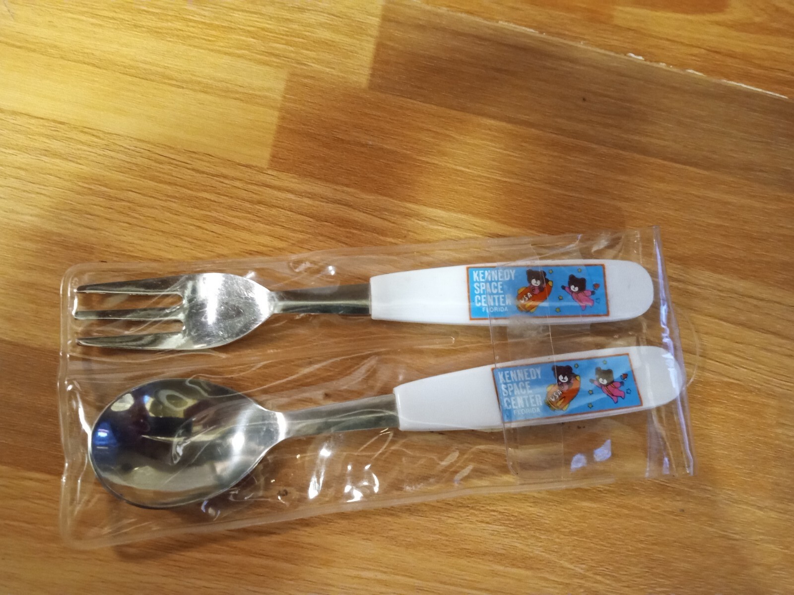 HTF Kennedy Space Center Florida NASA Child's Fork & Spoon Souvenir Set