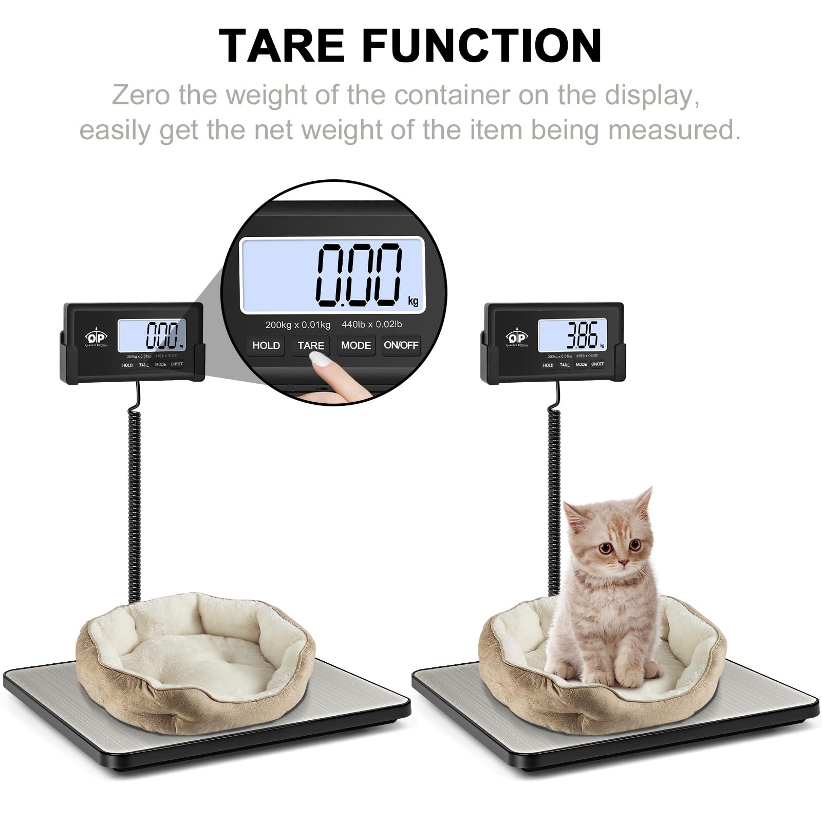Shipping Scale for Packages, 440lb/0.35oz High Accuracy Digital Postal Scale,...