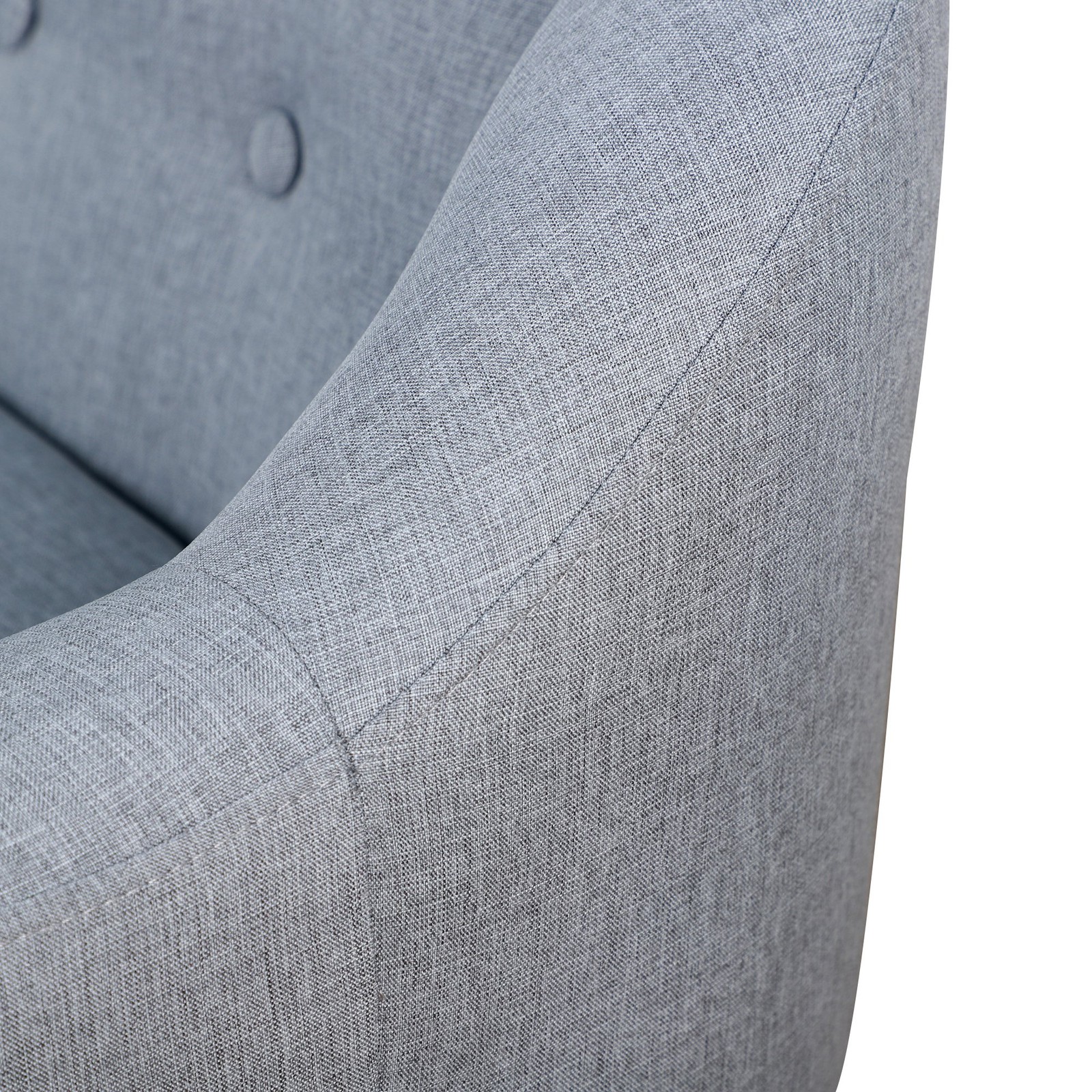 Kids 2-Seat Sofa Toddlers Armchair Linen Fabric Wooden Frame for Ages 3-6 Year
