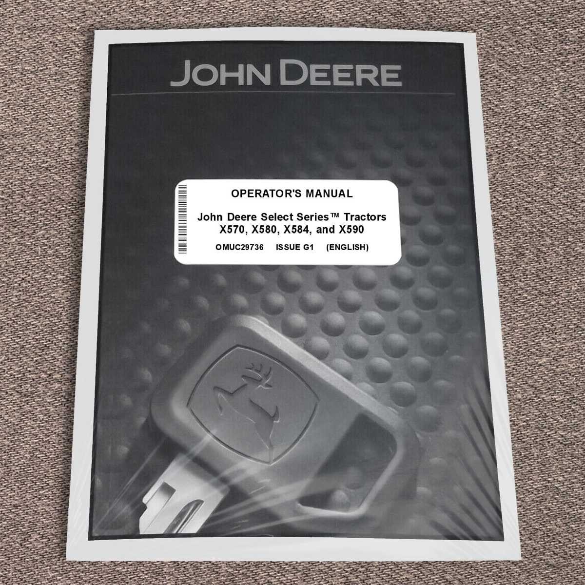 John Deere X570, X580, X584, X590 Tractor Owners Operators Manual - OMUC29736