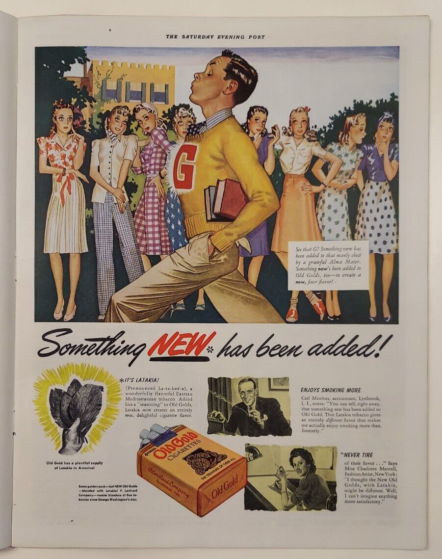 Orig Complete Saturday Evening Post Oct. 4, 1941 Willis Gillis Package From Home