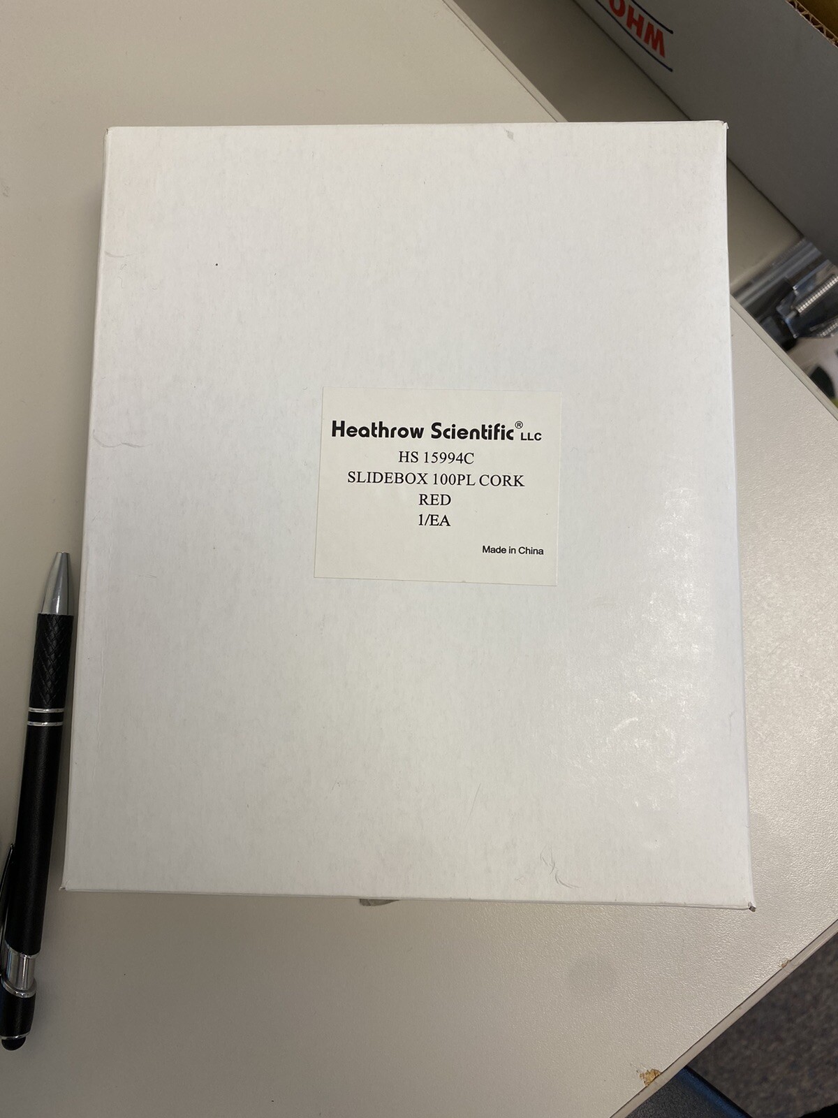 Heathrow Scientific®️ Slidebox 100PL CORK, New Never Been Opened (set of 4)