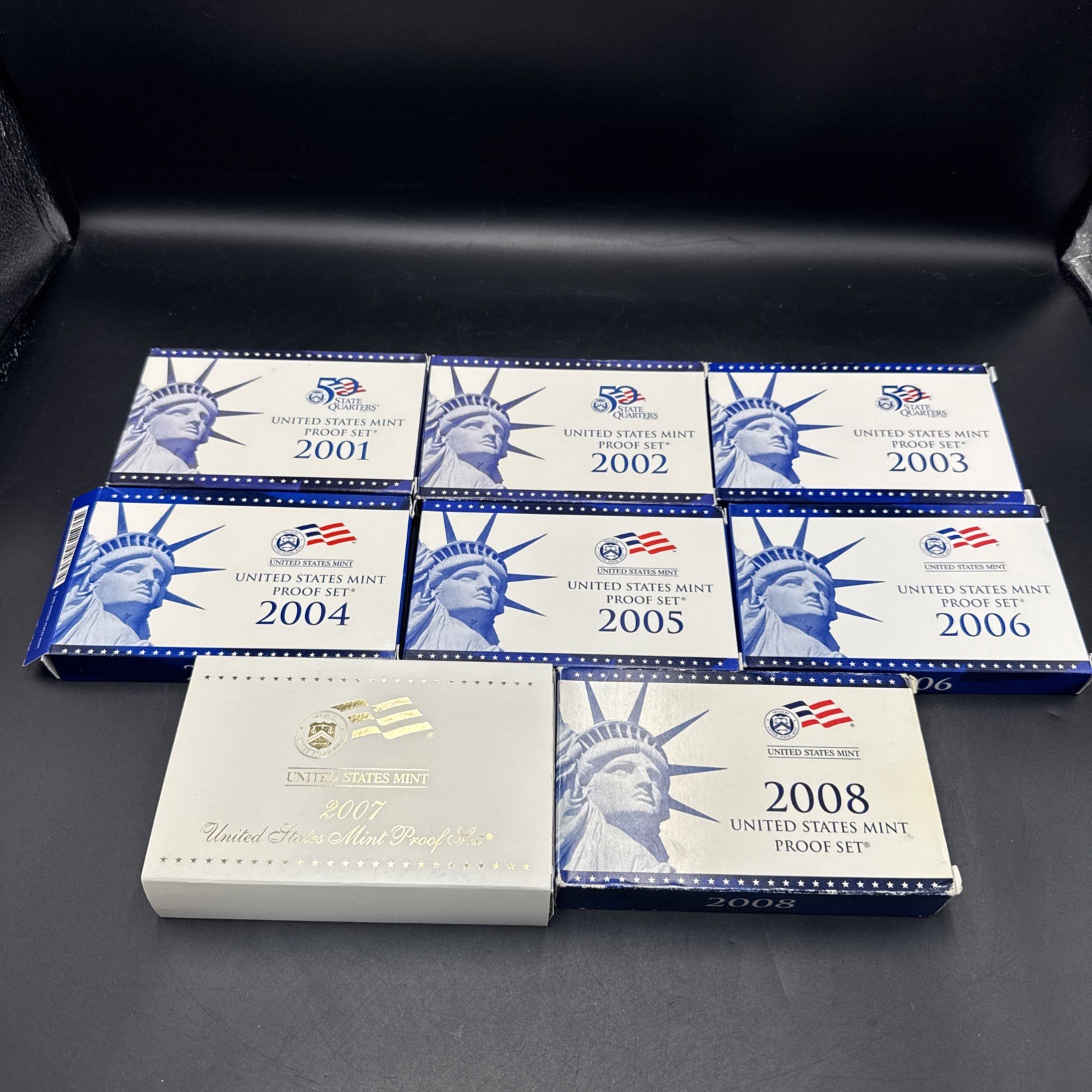 2001-2008 United States Mint Proof Set With OGP & COA, Free Shipping