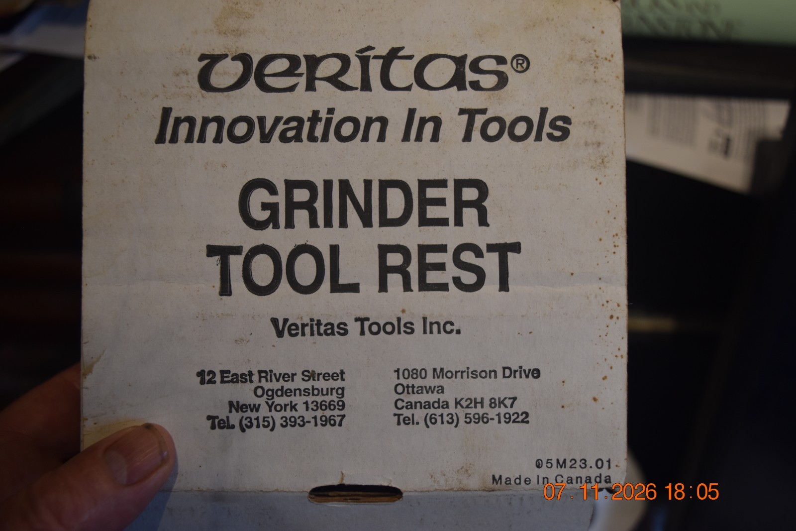 Grinding Tool Rest, Grinding Jig, Angle Set Up Guage - 05M23.0.  New (Other)