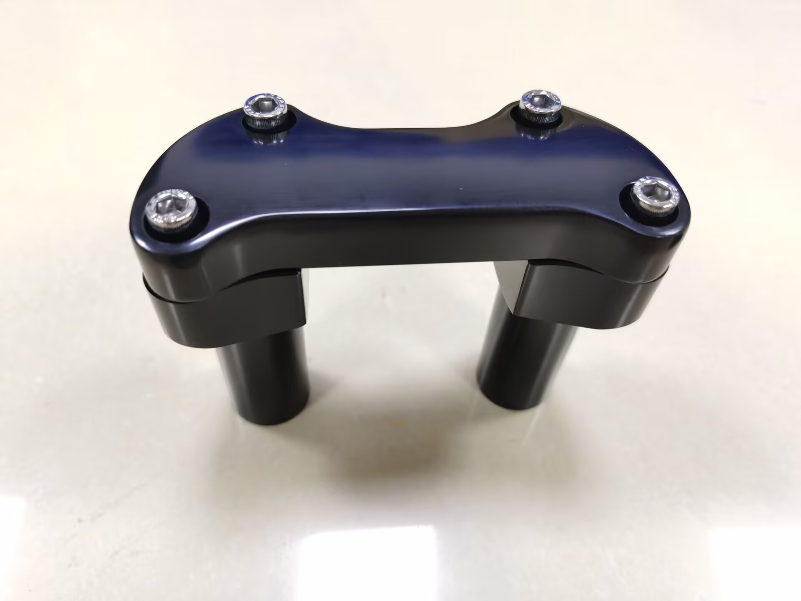 3.5" Straight Handlebar Risers Top Clamp For Harley Softail Custom FXSTC FXST