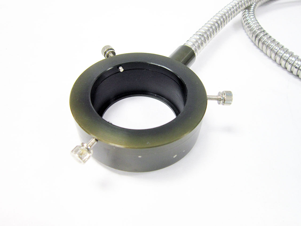 MICROSCOPE RING LIGHT 2.75 INCH DIAMETER 37.5 INCH FLEXIBLE FIBER OPTIC CABLE