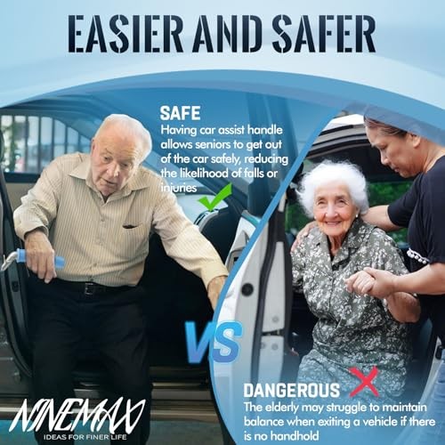 Car Door Handle for Elderly Car Handle Assist Support, Auto Grab 2 pcs / Blue