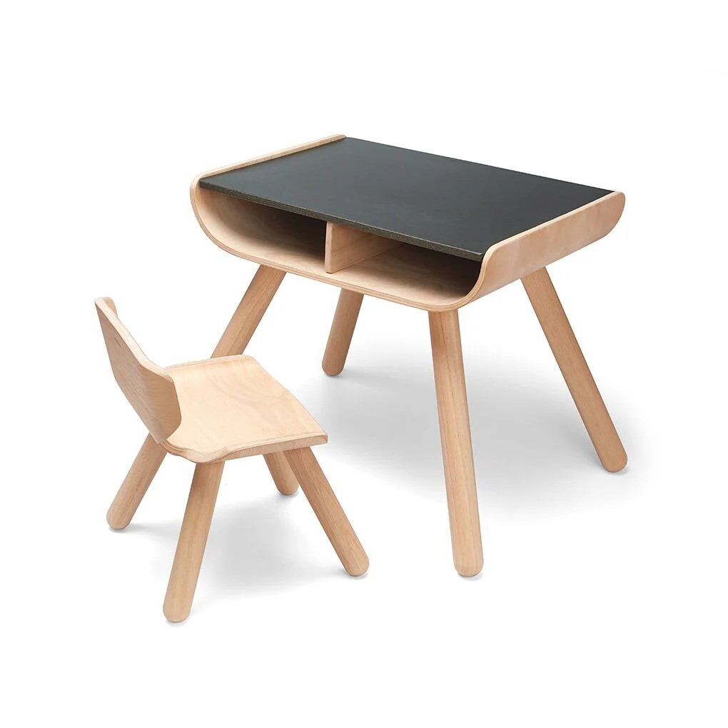 Plan Toys 8703 Wooden Table & Chair Made In Thailand NEW PlanToys MSRP: $239.99