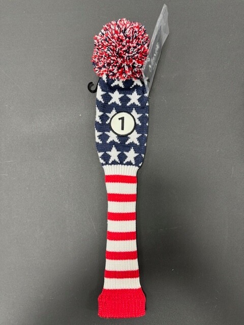 * MAXFLI * ' KNIT HEADCOVER ' DRIVER (#1)' STARS AND STRIPES