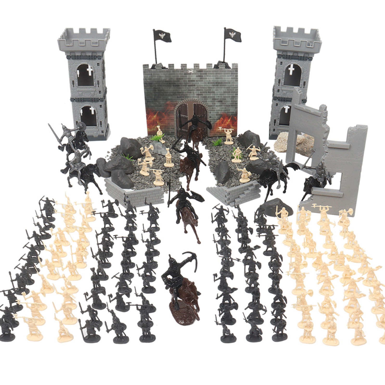 Simulation Soldier Static Model Castle Ruins Model Ancient Soldier Decoration