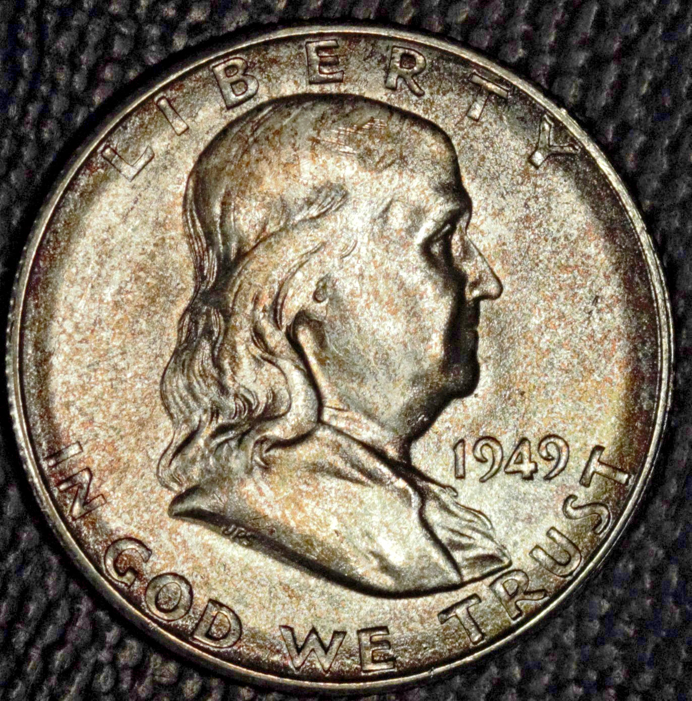 1949-S Franklin Half Dollar, Very Choice BU, Light Toning