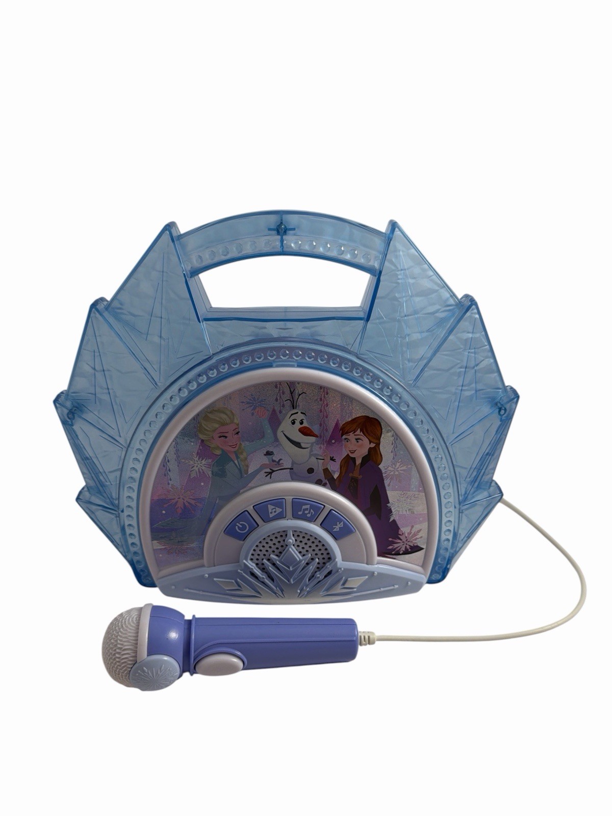 DISNEY Frozen Sing along Portable Karaoke Machine light up Music Elsa - Works