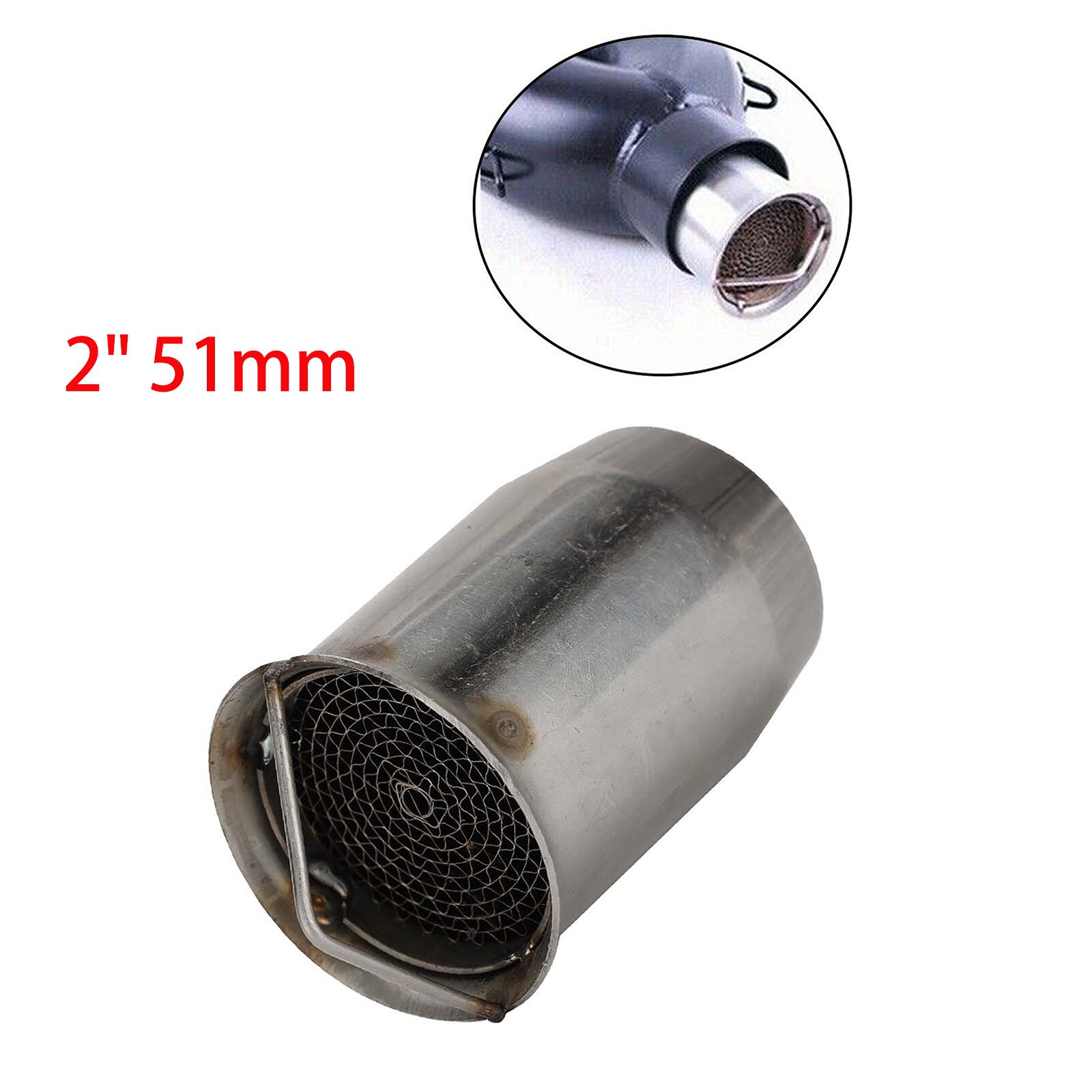 2" 51mm Universal Motorcycle Exhaust Pipe DB Killer Silencer Muffler Baffle