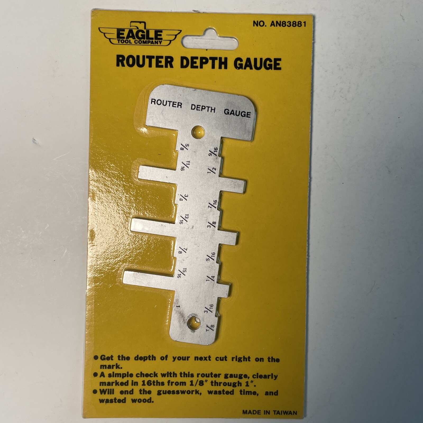 ROUTER DEPTH GAUGE Eagle Tool Co, AN83881 VTG RARE - FAST FREE SHIPPING