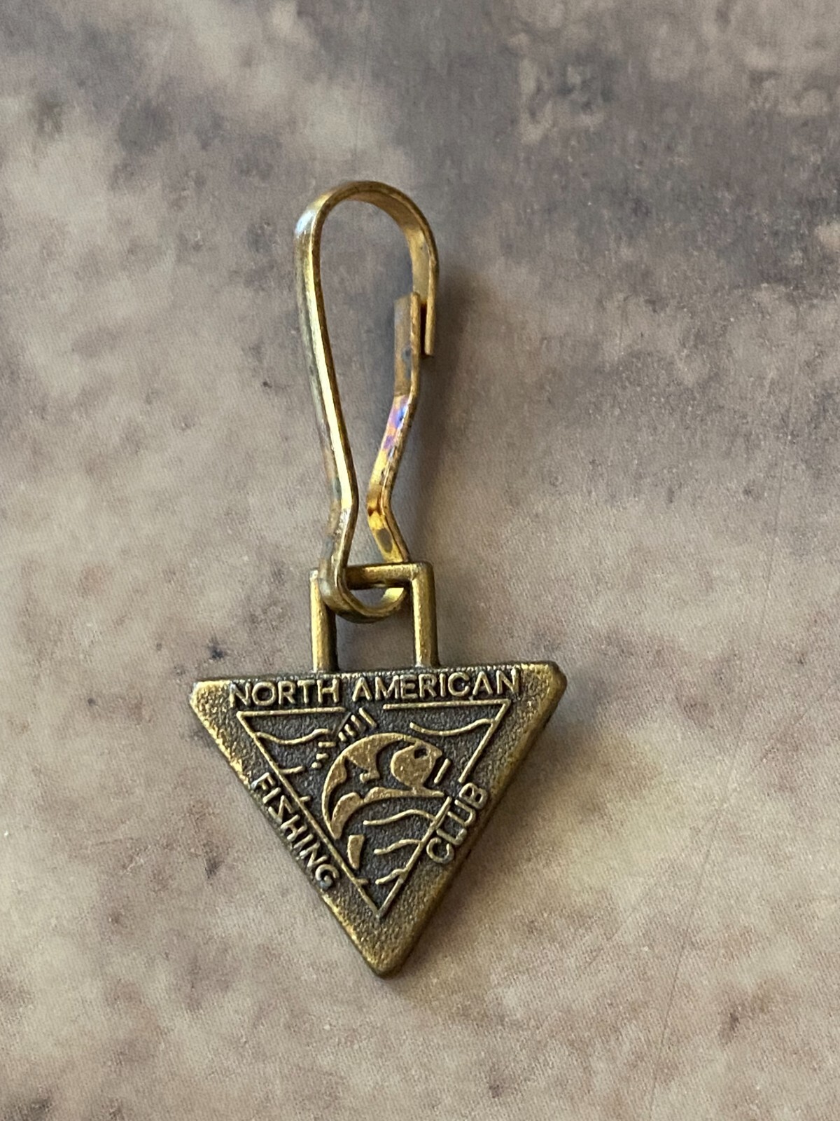 North American Fishing Club Vintage Collectible Badge Lapel Pendant w/Clip
