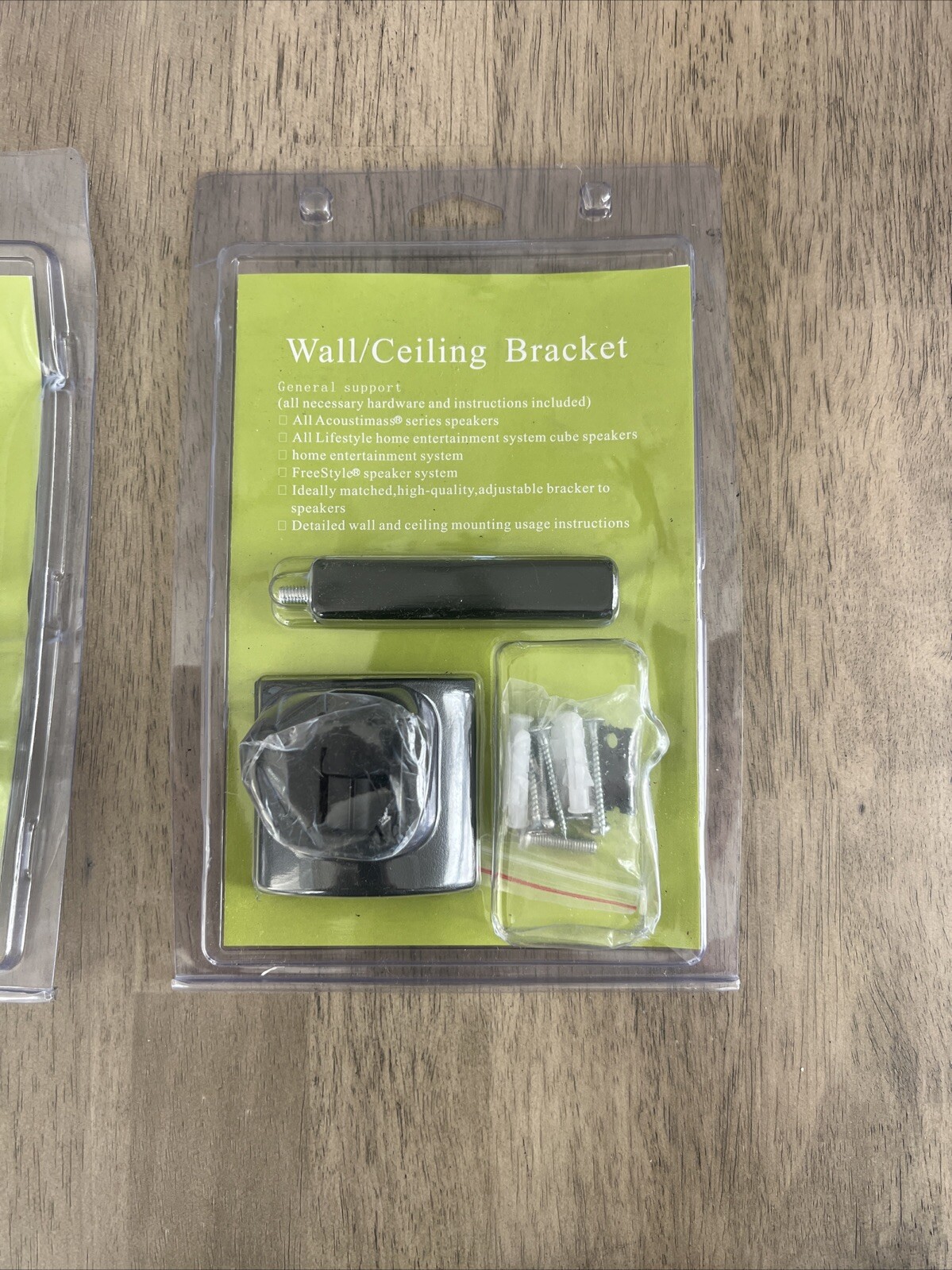 2 Pack Wall Or Ceiling Speaker Mounting Bracket Black