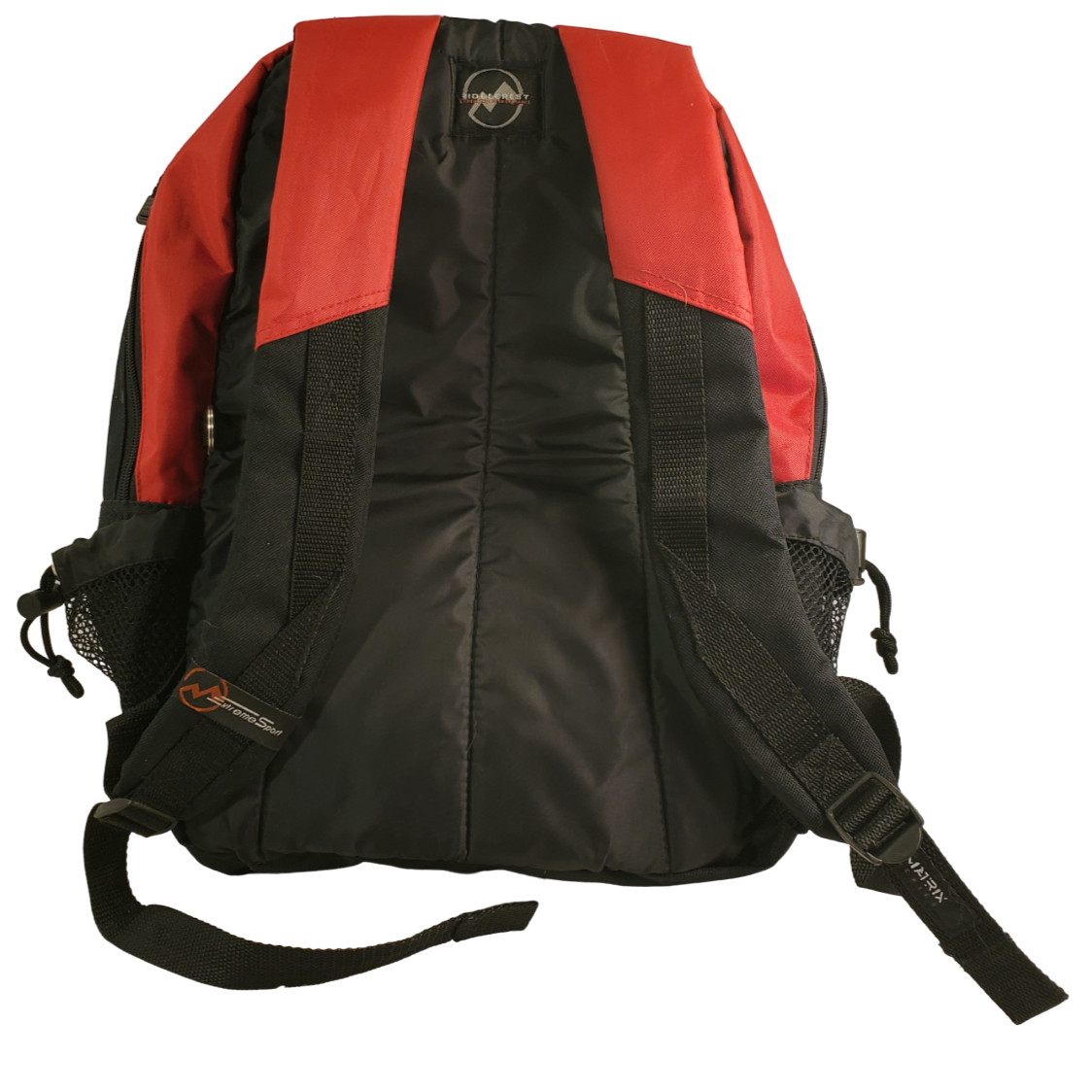 Red and Black Backpack Multipockets Pencil & Bottle Pockets