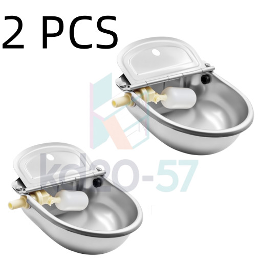 Set 2 of Automatic Dispenser Drinking Water For Dog Horse Cow Water Trough Bowl