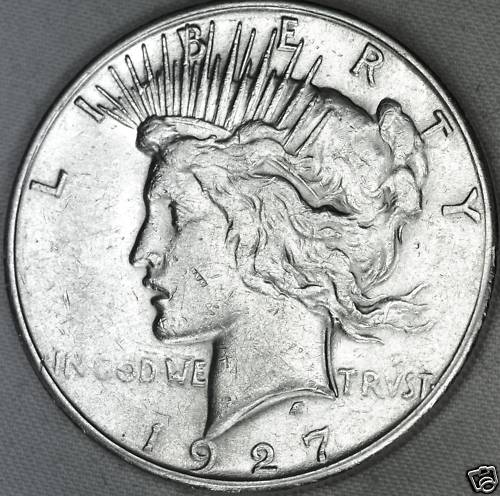 1927-s Silver Dollar.   High Grade (Inventory A)