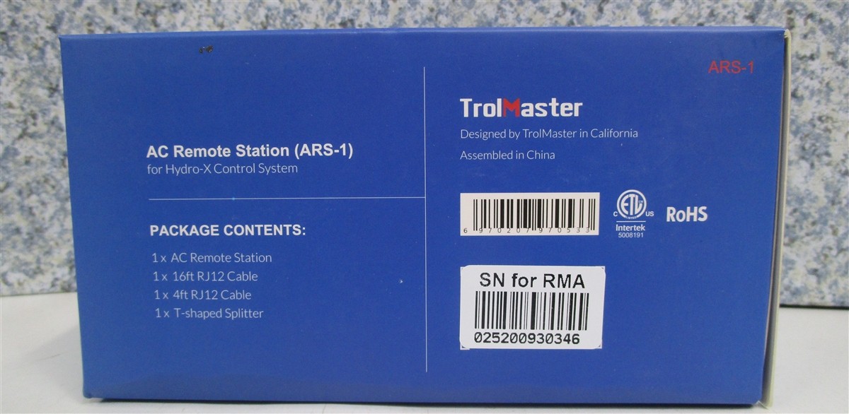 TROLMASTER ARS-1 AC Remote Station for Hydro-X Control System NEW