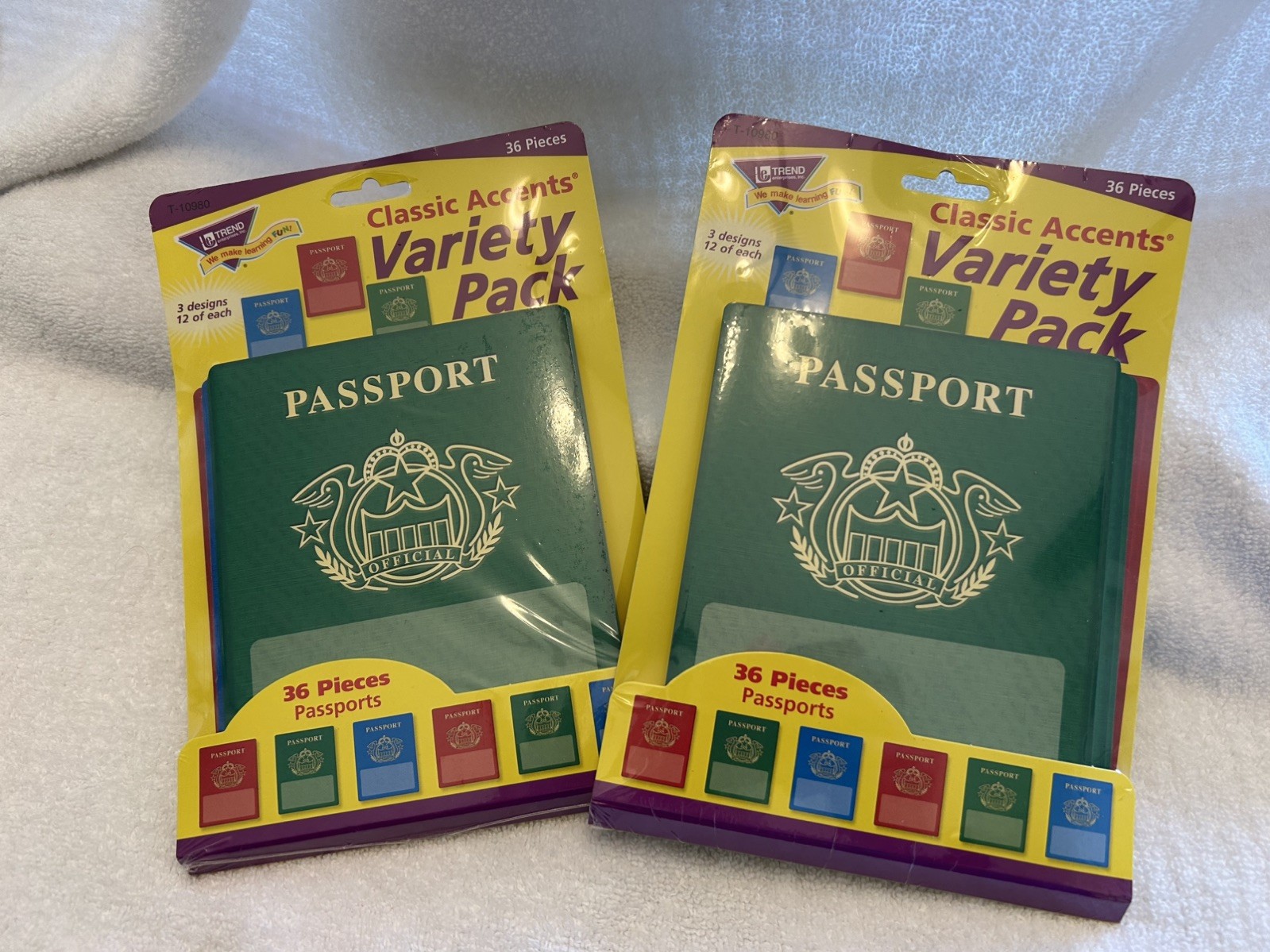 Passports Classic Accents Bulletin Board Cutouts ( 2 pkgs of Variety Pk of 36)72