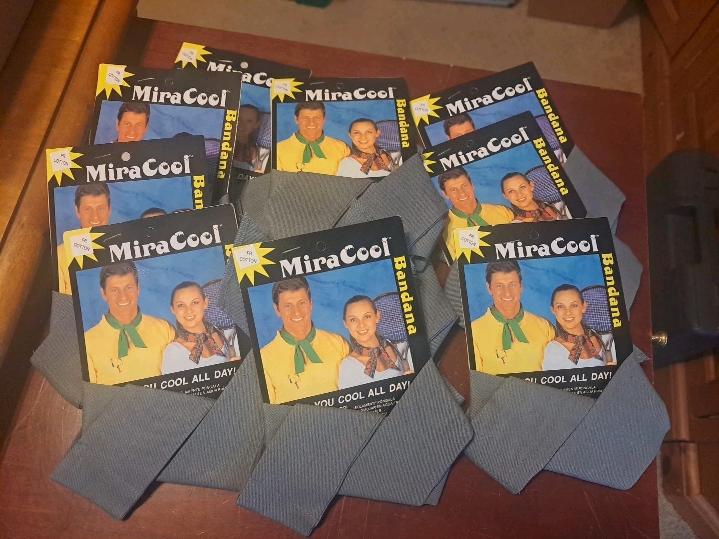 11 PACK MIRACOOL COOLING BANDANA HEAT STRESS PREVENTION 940  MIRA COOL GRAY