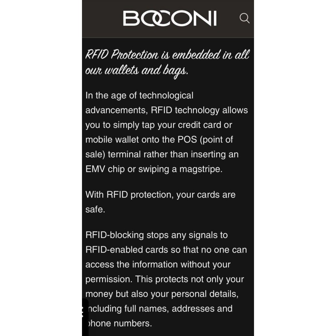 BOCONI Black Tumbled Leather Briefcase Padded Attaché Case RFID Protection