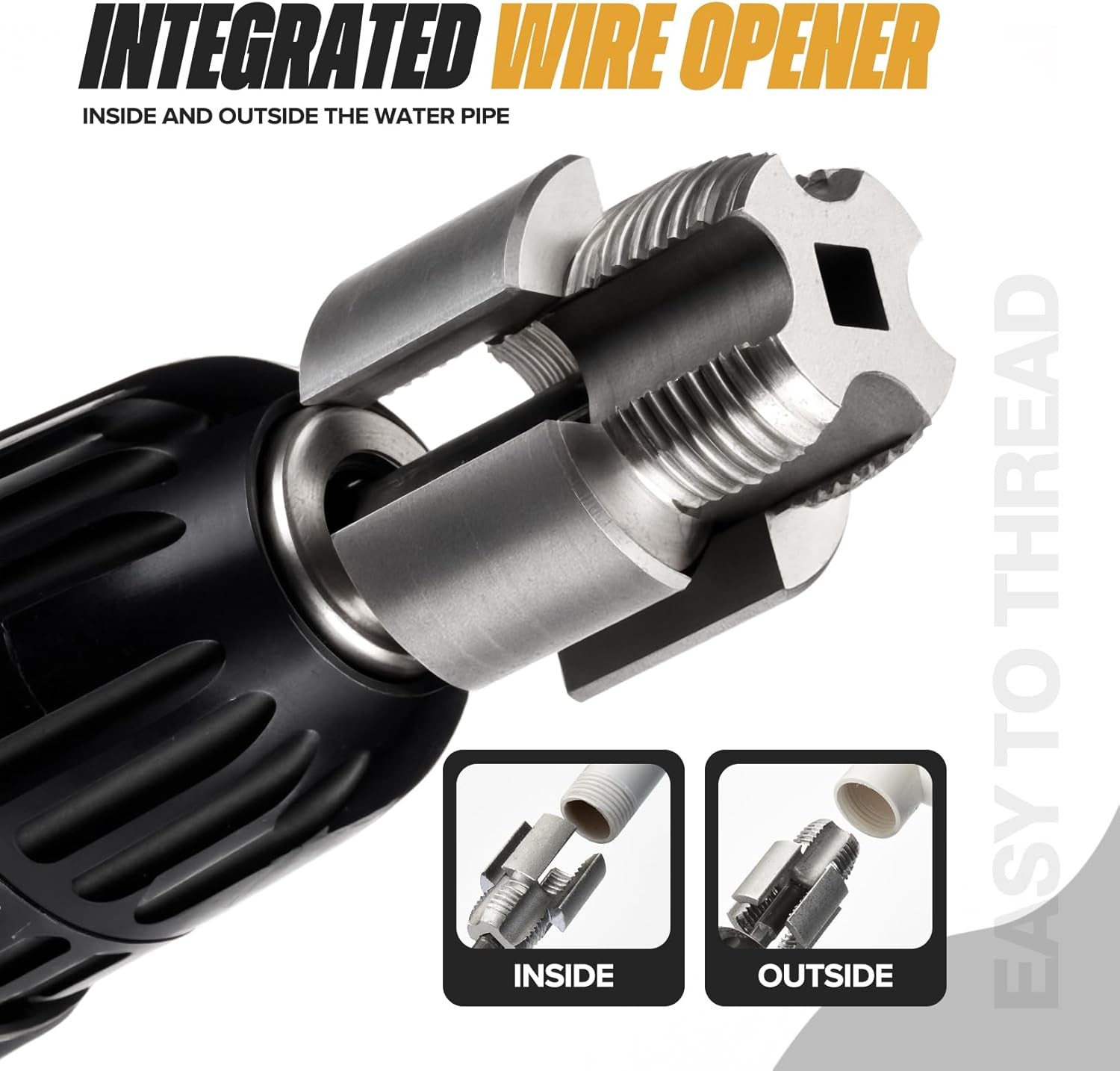 PVC Pipe Threader Kit: Integrated Internal/External Cutting Tool for Pipes
