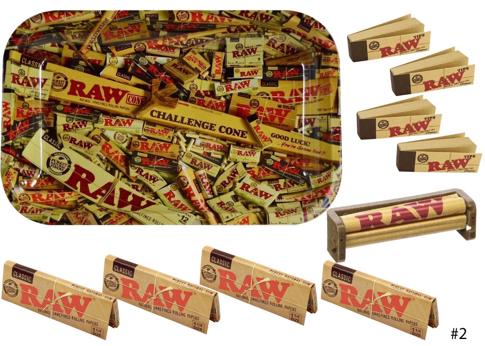 RAW ROLLING BUNDLE ROLLING TRAY 11/4 CLASSIC PAPERS TIPS ROLLING MACHINE 79mm #4
