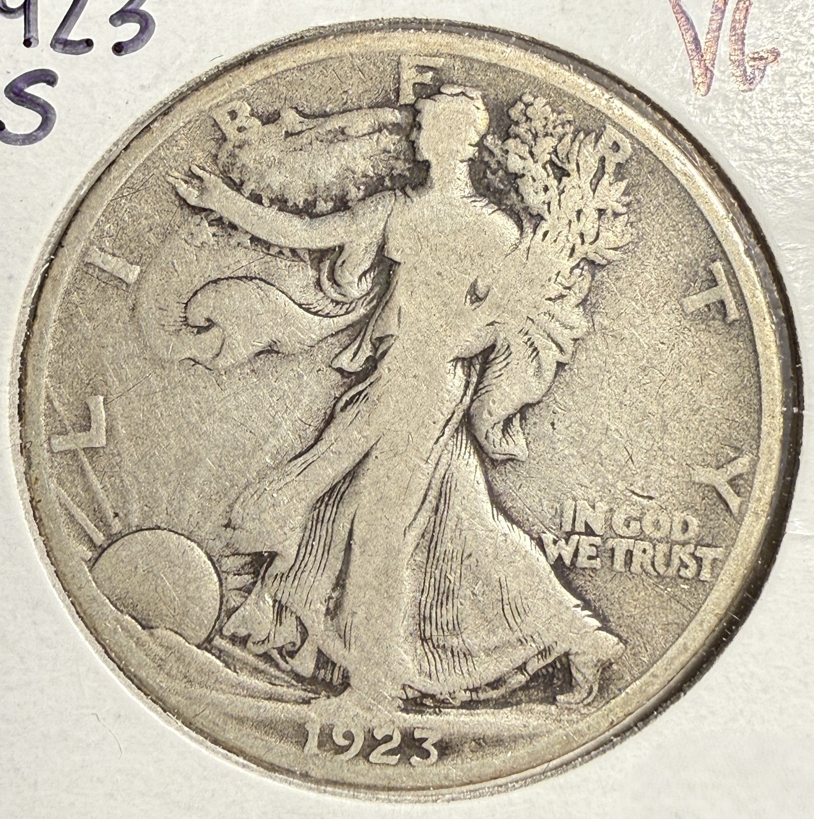 1923-S Walking Liberty Half Dollar, Circulated, (15186)