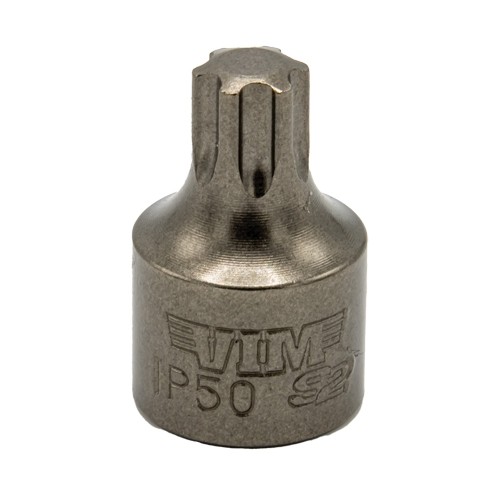 Vim Tools IP50 T50 Torx Plus Bit, 6 Point, 3/8" Square Drive, One Piece Design